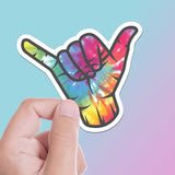Tie Dye Shaka Sign Sticker