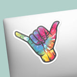 Tie Dye Shaka Decal on Laptop