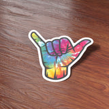 Hang Loose Decal on Wood Desk
