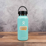 Orange Dr Seuss Quote Decal on Hydroflask