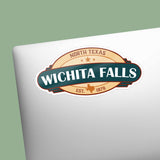 Wichita Falls Texas Sticker on Laptop