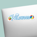 Beach Ball Wildwood New Jersey Shore Sticker on Laptop