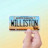 Williston North Dakota License Plate Sticker