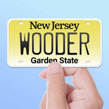 Wooder NJ License Plate Sticker