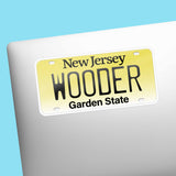 Wooder NJ License Plate Sticker