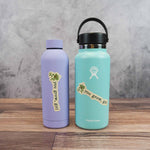 You Grow Girl Plant Sticker on Hydroflask Insulated Drink Tumbler and Purple Water Bottle