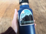 Ahhh PNW Mountain Sticker - Small Size on Hydroflask