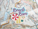 Beach Bum Ocean Shore Sticker