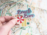 Beach Bum Ocean Shore Sticker