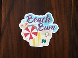 Beach Bum Ocean Shore Sticker
