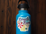 Beach Bum Ocean Shore Sticker on Hydroflask