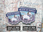 Believe Unicorn Sticker - Hooves on Ground Size Comparison