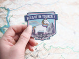 Believe Unicorn Sticker - Hooves on Ground Small 3" Size