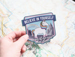 Believe Unicorn Sticker - Hooves on Ground Large 4" Size