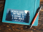 John Muir Quote Sticker on Notebook