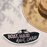 Boat Hair Don't Care Sticker