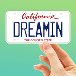 California Dreamin CA License Plate Sticker
