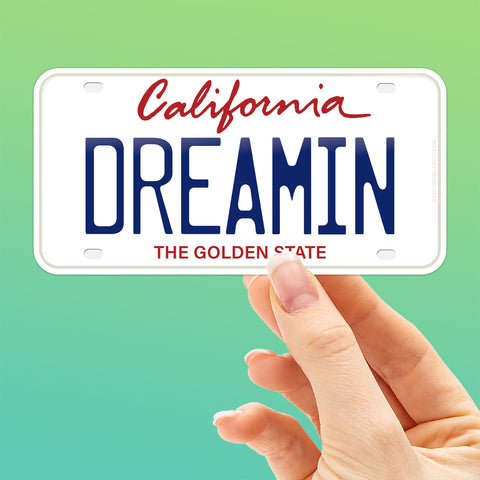 California Dreamin CA License Plate Sticker