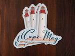 Cape May NJ Stickers, Jersey Shore Lighthouse Decals