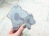 Confident Yeti Sticker - 3" Small & 5" Large