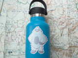3" Small Confident Yeti Sticker on Hydroflask