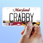 Crabby Maryland License Plate Sticker