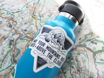 Edward Abbey Mountain Quote Sticker on Hydroflask