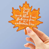 Emily Bronte Fall Quote Sticker