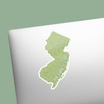 Green Garden State New Jersey Sticker