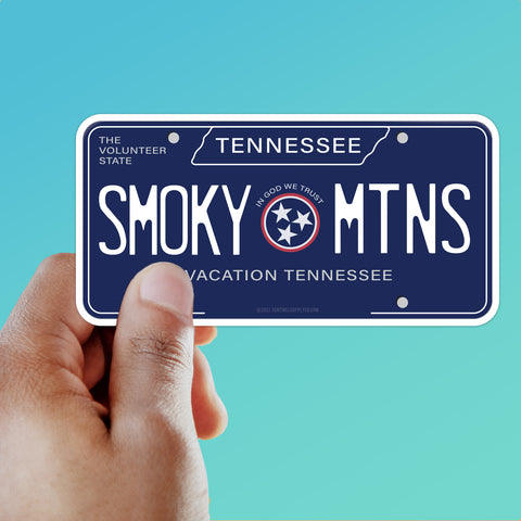 Great Smoky Mountains Tennessee License Plate Sticker