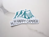Happy Camper Tent Sticker