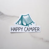 Happy Camper Tent Sticker