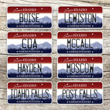 Idaho License Plate Stickers - Choose from 25+ ID City & Saying Decals