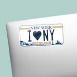 I Love New York License Plate Sticker