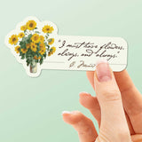 Monet Flowers Quote Sticker