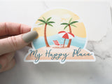 My Happy Place Beach Sticker