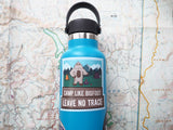 Leave No Trace Sasquatch Sticker, Small 3"  Size on Hydroflask