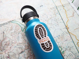 Leave No Trace Hiking Boot Print Sticker on Hydroflask