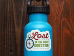 Lost in the Right Direction 3" Sticker on Water Bottle