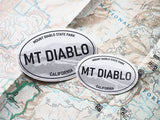 Mount Diablo State Park California White Oval Sticker - 3" & 4"