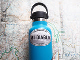 Mount Diablo State Park California White Oval Sticker - 3" on Hydroflask
