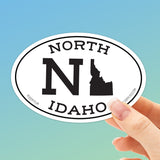White Oval North Idaho Bumper Sticker