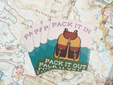 Pack It In, Pack It Out Backpack Stickers