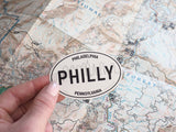 Philly Skyline Sticker - 3" Water Bottle & Laptop Sticker Size