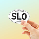 White Oval San Luis Obispo Bumper Sticker