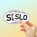 White Oval San Luis Obispo Bumper Sticker