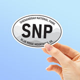 Shenandoah National Park White Oval Bumper Sticker