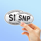 Shenandoah National Park White Oval Bumper Sticker