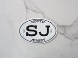 White Oval South Jersey NJ Sticker