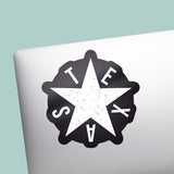 Texas Star Bumper Sticker in Black